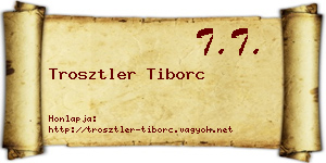 Trosztler Tiborc névjegykártya